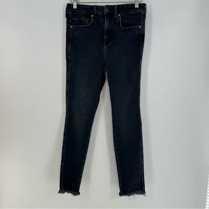 Free People We The Free Raw High-Rise Jegging Black Size 29